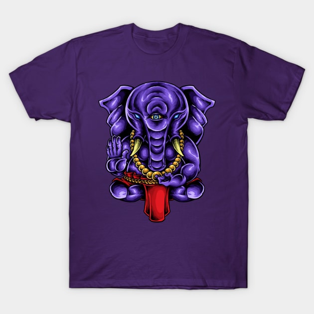 Hindu Art: Ganesha Elephant God Deity T-Shirt by loltshirts